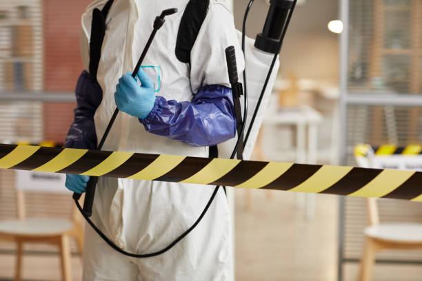 Professional Biohazard technician working in Hatley, WI